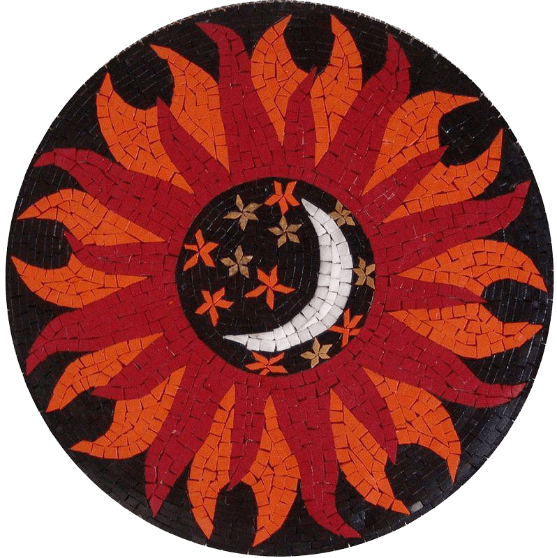 Celestial Mosaic - Moon Sun & Stars | Celestial | Mozaico