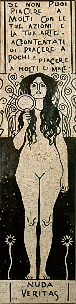 Gustav Klimt Nuda Veritas" - Mosaic Reproduction "