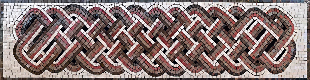 Entangled Celtic Rope Mosaic Border