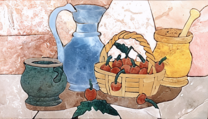 Prehistoric Kitchen - Petal Mosaic Art