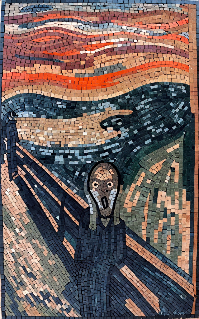 Edvard Munch Scream" - Mosaic Art Reproduction"