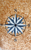 Wanderlust II - Compass Mosaic Art