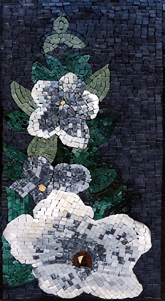 Anemone Flowers Handmade Mosaic Art