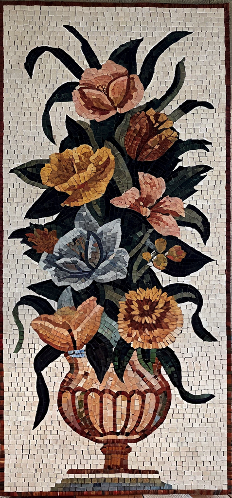 Mosaic Tile Pattern - Rising Florals