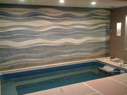 Enchanting Ocean Waves - Marble Mosaic Patterns - Mesh Backing