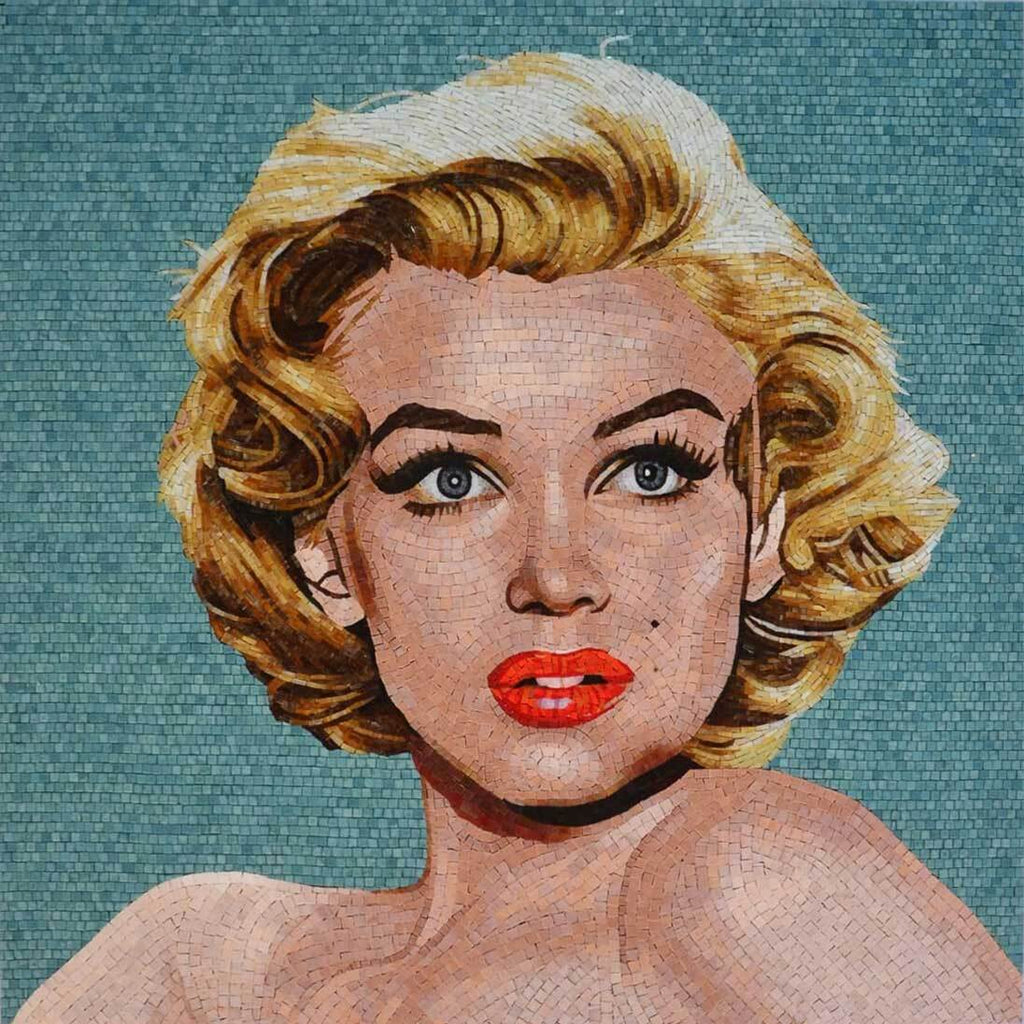 Marilyn Monroe Glass Mosaic - Iconic Home Glamour