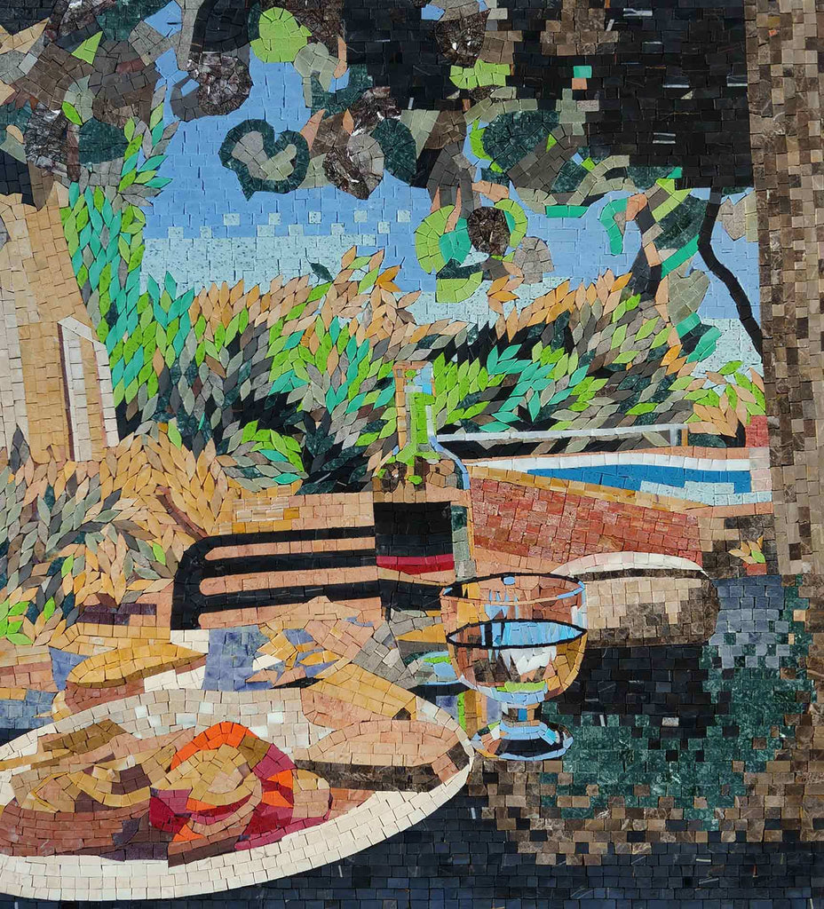 Mediterranean Idyll Mosaic Artwork