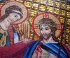 Religious Mosaic Mural – Christ and Angels in Marble