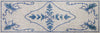 Blue and White Mosaic Runner: A Decorative Floorpiece