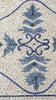 Blue and White Mosaic Runner: A Decorative Floorpiece