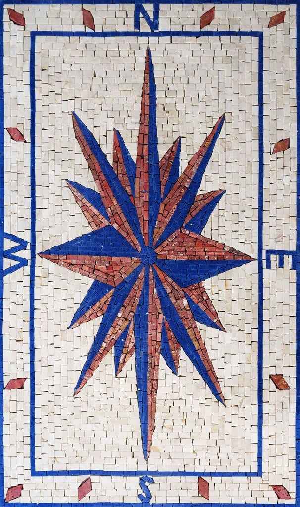 Red and Blue: A Mosaic Compass