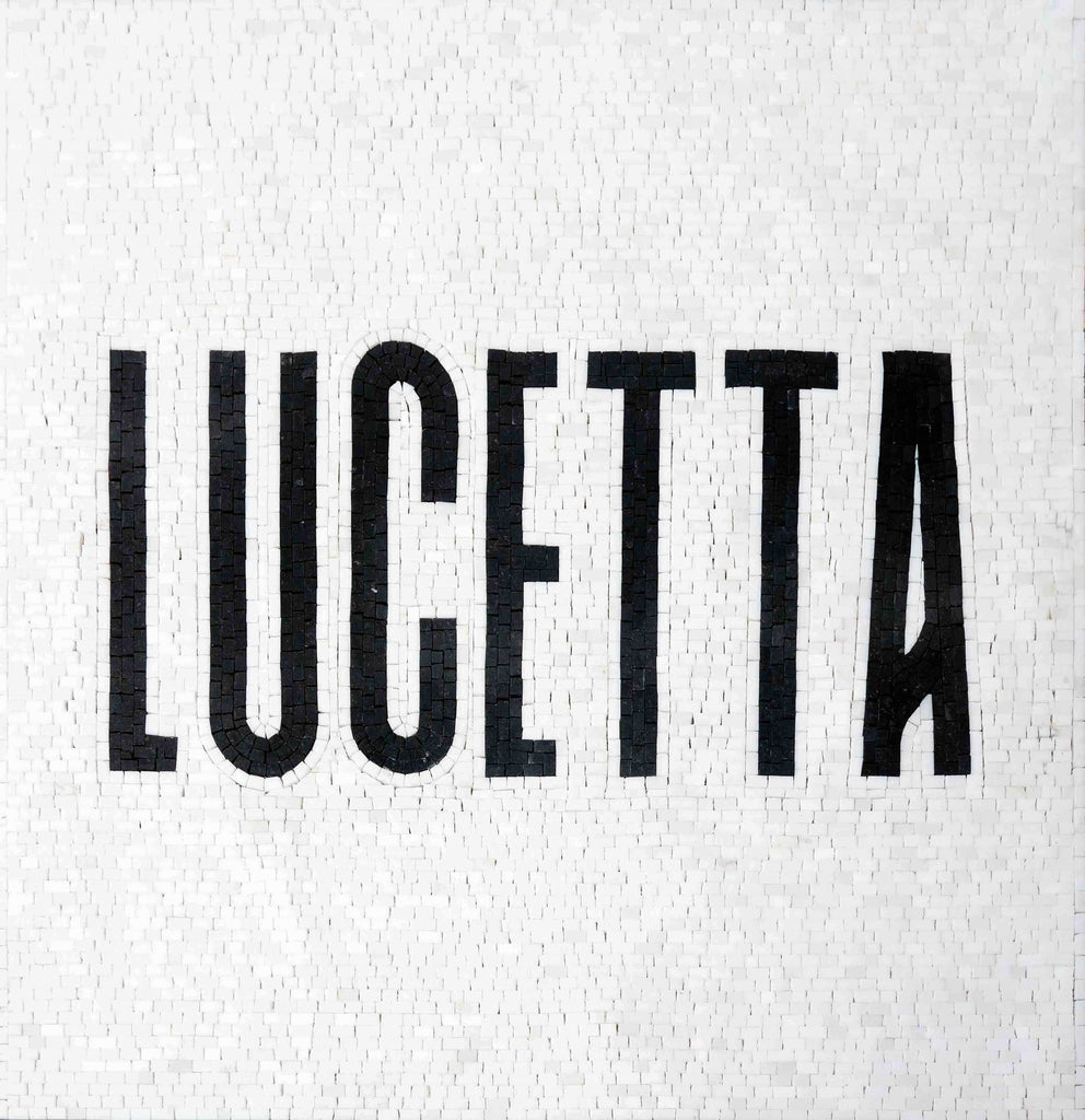 Personalized Mosaic Art: 'Lucetta' Sign