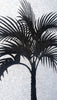 Silhouette of Serenity: Palm Tree Mosaic Wall Art