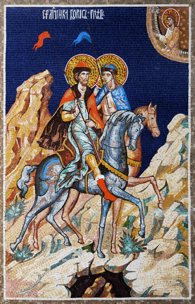 Byzantine-Style Mosaic: Religious Artwork