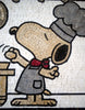 A Whimsical Mosaic Depicting Snoopy in the Kitchen