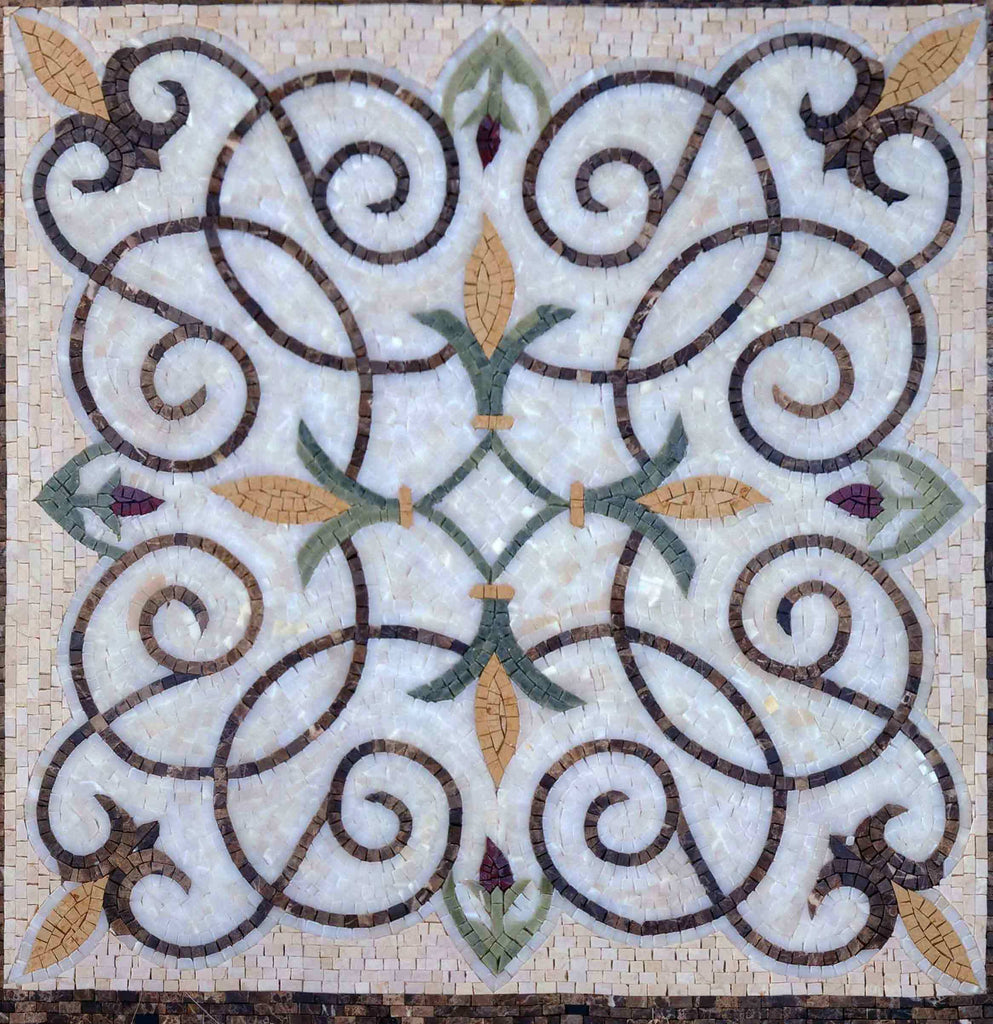 Intricate Arabesque Mosaic Backsplash Tile