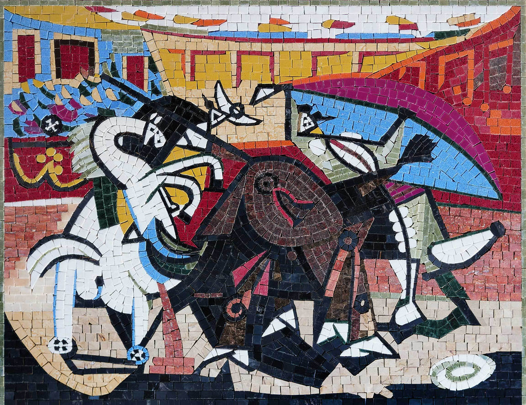 Mosaic Maestro: A Bullfight Tribute