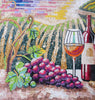 Sunset Tuscan Vineyard Mosaic Mural