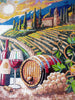 Sunset Tuscan Vineyard Mosaic Mural