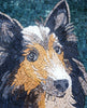 A Portrait in Stone: A Shetland Sheepdog Mosaic