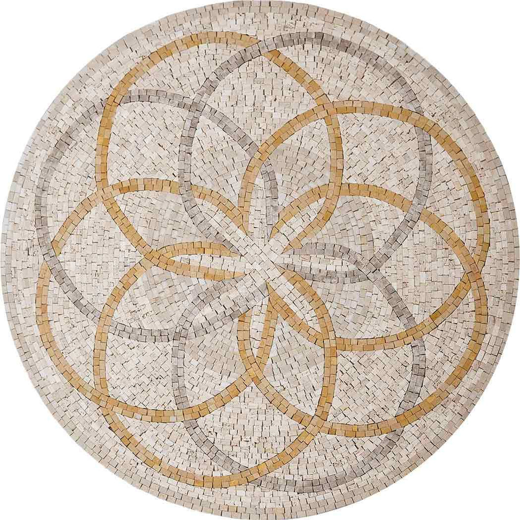 Serene Stone Mosaic Medallion