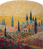 Golden Village Scenery Mosaic Landscape