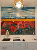 Poppy Field - Glass Mosaic Art