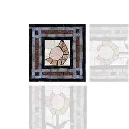 Abstract Floral Corner Mosaic Artwork