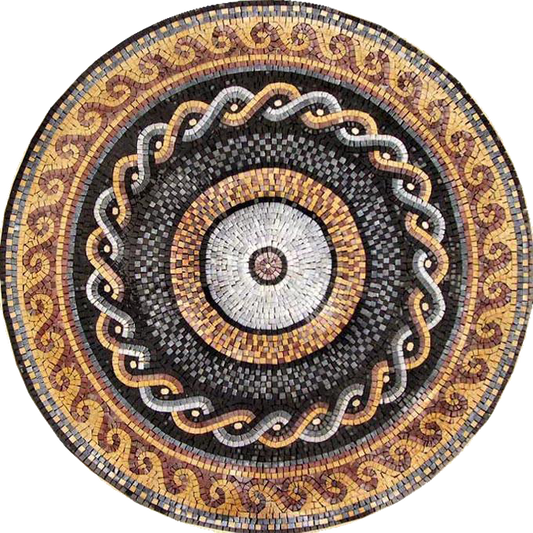 Roman Mosaic Art Medallion - Horatio