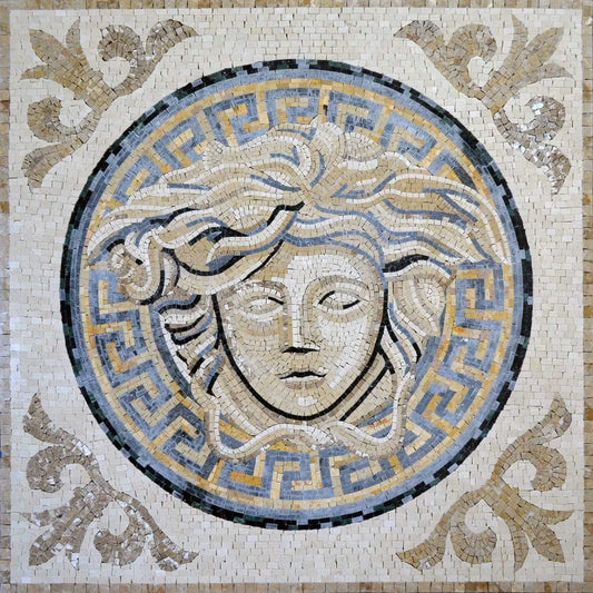 Custom AR Product - Versace Reproduction - Marble Mosaic Logo Design Excellence - Mesh Backing