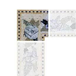 Patterned Artwork Corner - Marble Mosaic Home Interiors - Mesh Backing