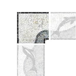 Dolphin Nautical Mosaic Art Corner