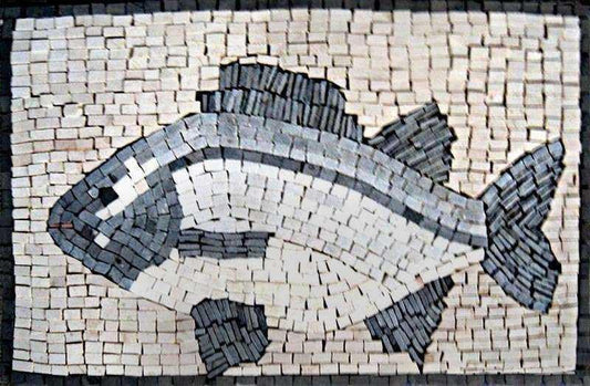 Mosaic Art - Grey Beetroot fish