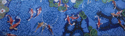 Marble Mosaic - Koi Fish Pond