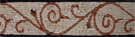 Autumn Garden - Floral Mosaic Border | Borders | Mozaico