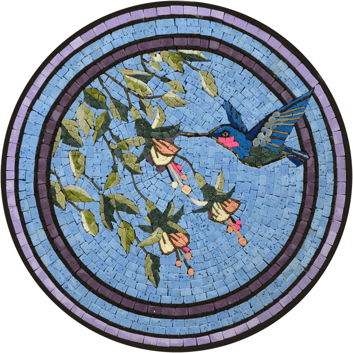 Mosaic Tile Art Hummingbird Birds And Butterflies Mozaico 8445